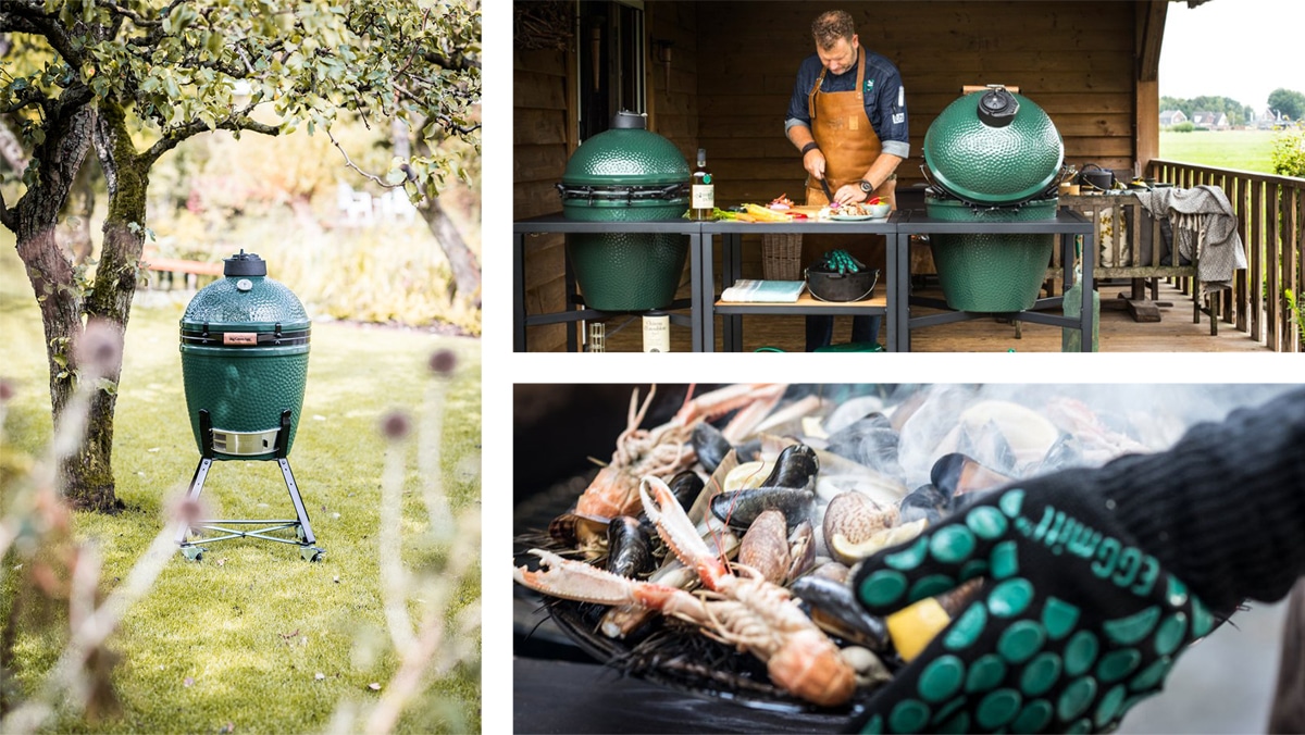 Big green egg cuisine extérieure et barbecue